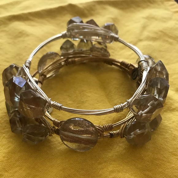 Bourbon & Boweties Silver Bangle Bracelet - Picture 8 of 8